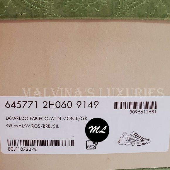 GUCCI SNEAKERS RHYTON WHITE PINK WEB DETAIL MESH SHOES sz 37 G 7 US - Picture 16 of 16